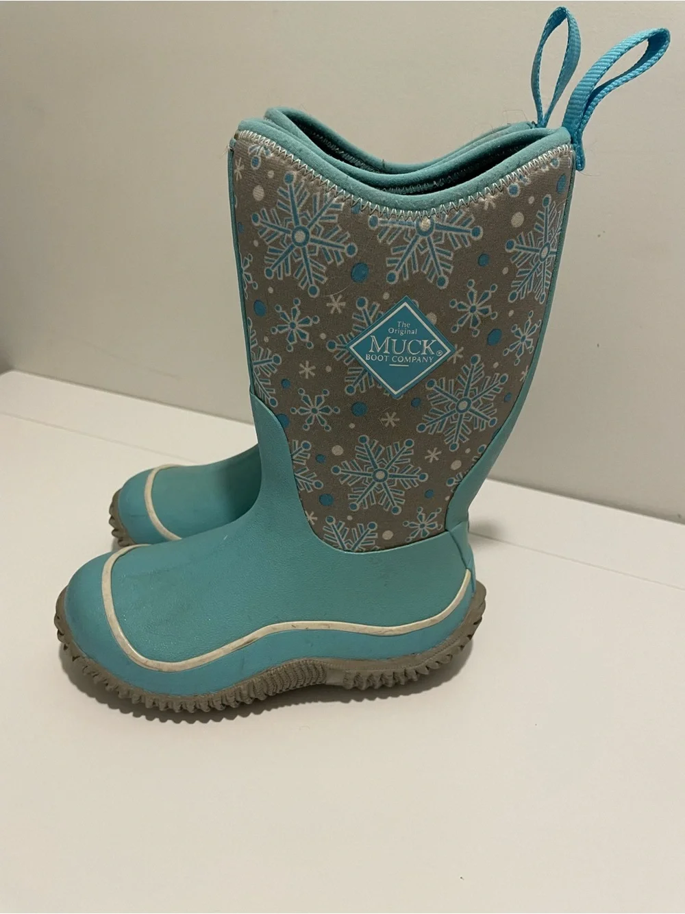 The Original Muck Boot Kids Aqua Snowflake Size 11 Waterproof Winter Weather